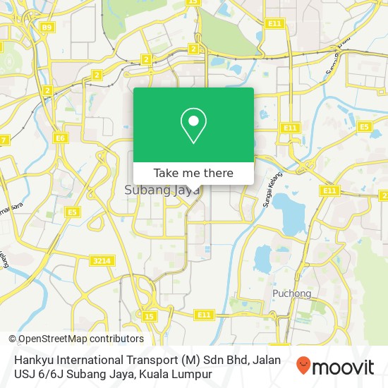 Hankyu International Transport (M) Sdn Bhd, Jalan USJ 6 / 6J Subang Jaya map