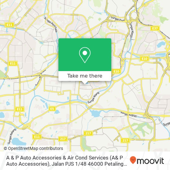 Peta A & P Auto Accessories & Air Cond Services (A& P Auto Accessories), Jalan PJS 1 / 48 46000 Petaling Jaya