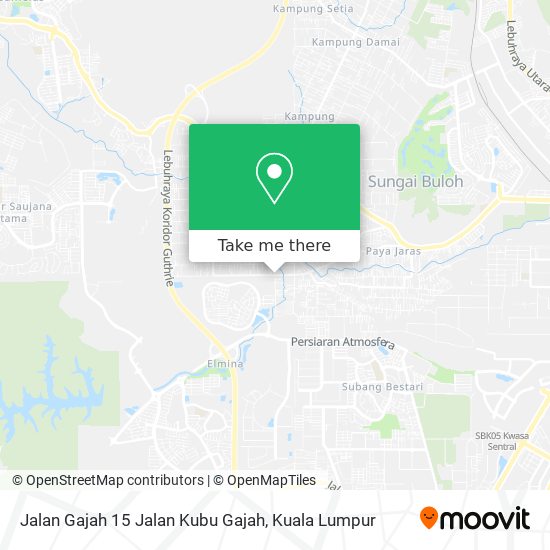 Jalan Gajah 15 Jalan Kubu Gajah map