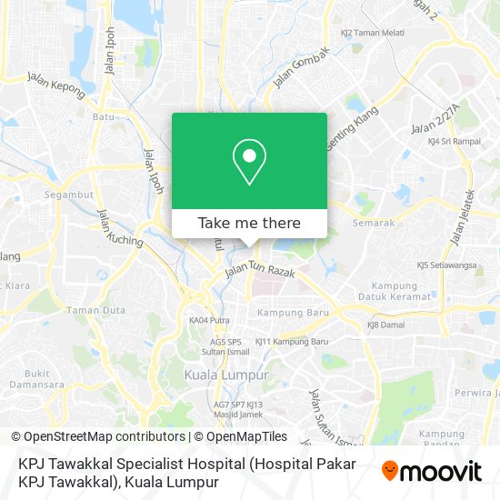 KPJ Tawakkal Specialist Hospital map