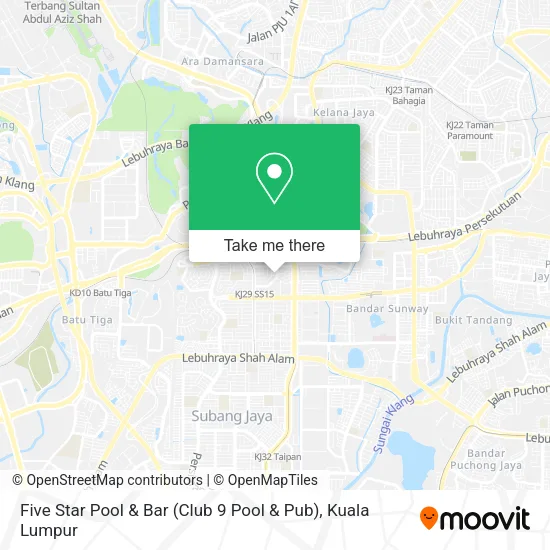 Five Star Pool & Bar (Club 9 Pool & Pub) map