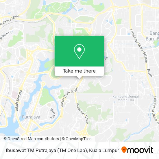 Ibusawat TM Putrajaya (TM One Lab) map