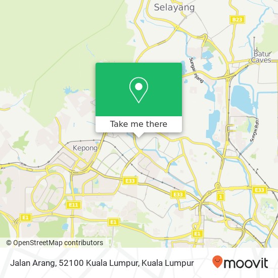 Jalan Arang, 52100 Kuala Lumpur map