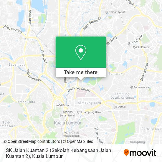 Peta SK Jalan Kuantan 2 (Sekolah Kebangsaan Jalan Kuantan 2)