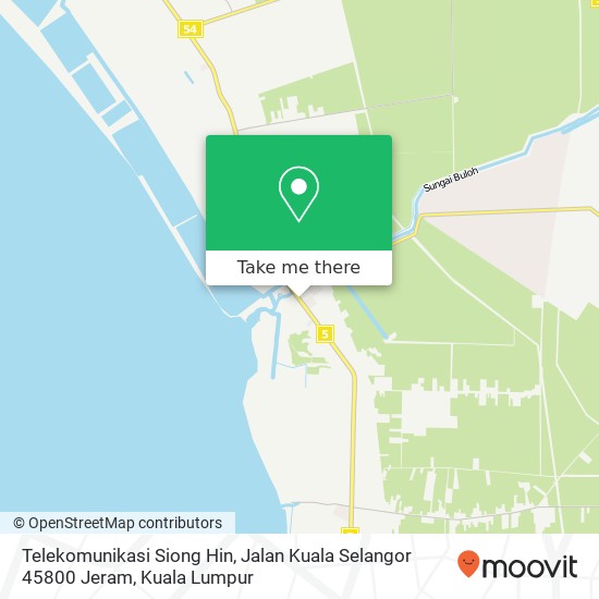 Telekomunikasi Siong Hin, Jalan Kuala Selangor 45800 Jeram map