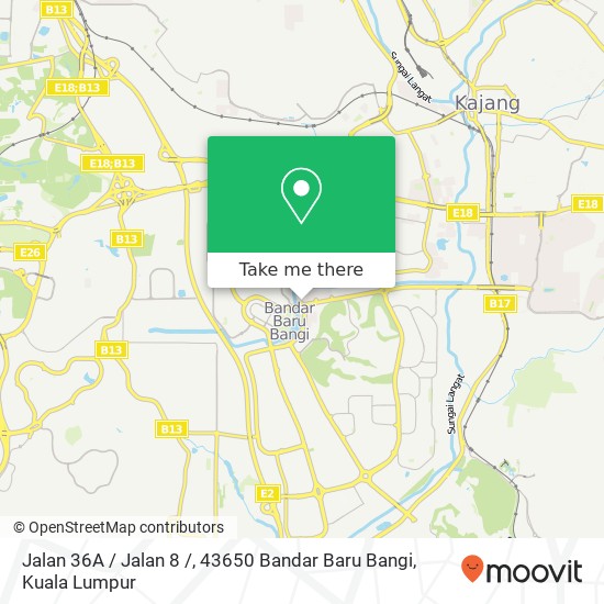 Peta Jalan 36A / Jalan 8 /, 43650 Bandar Baru Bangi