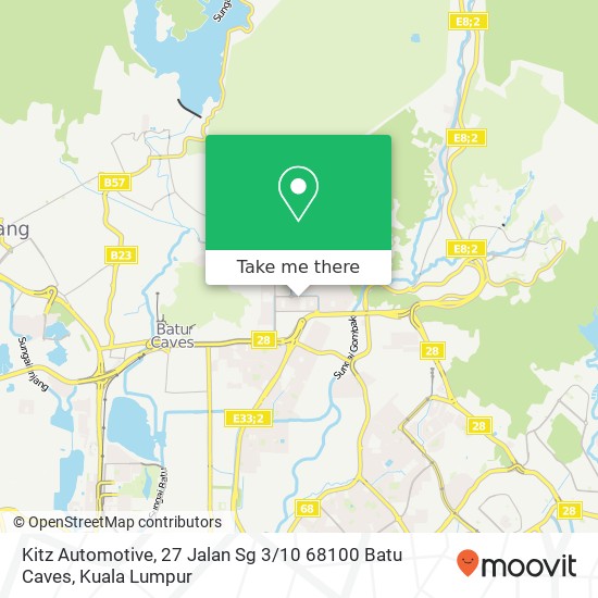 Peta Kitz Automotive, 27 Jalan Sg 3 / 10 68100 Batu Caves