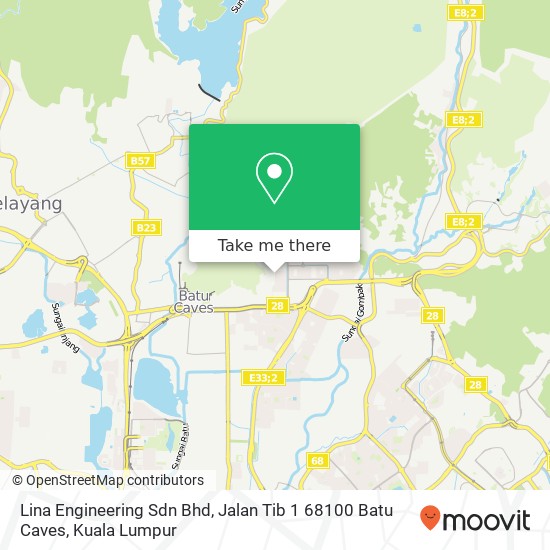 Peta Lina Engineering Sdn Bhd, Jalan Tib 1 68100 Batu Caves