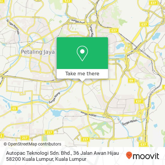 Autopac Teknologi Sdn. Bhd., 36 Jalan Awan Hijau 58200 Kuala Lumpur map