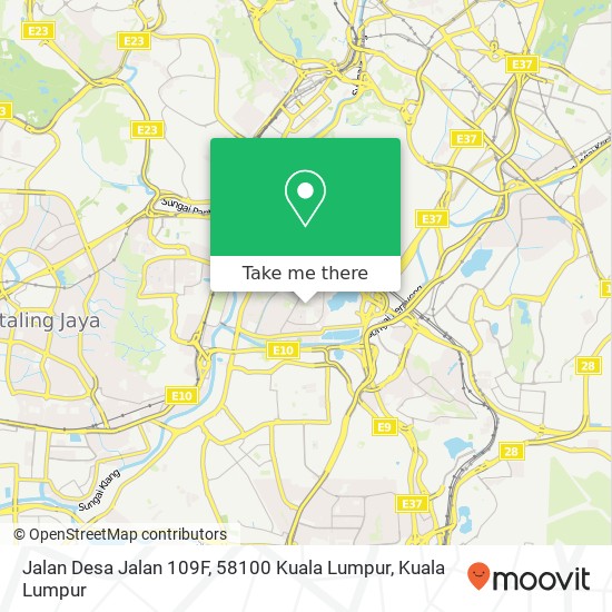 Peta Jalan Desa Jalan 109F, 58100 Kuala Lumpur