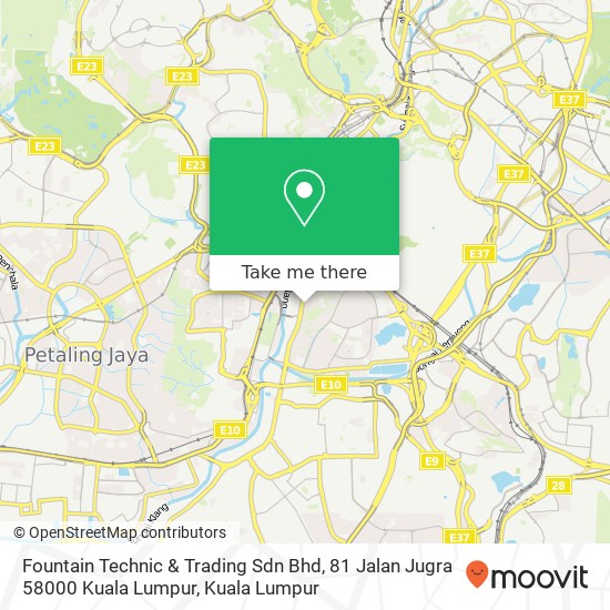Fountain Technic & Trading Sdn Bhd, 81 Jalan Jugra 58000 Kuala Lumpur map