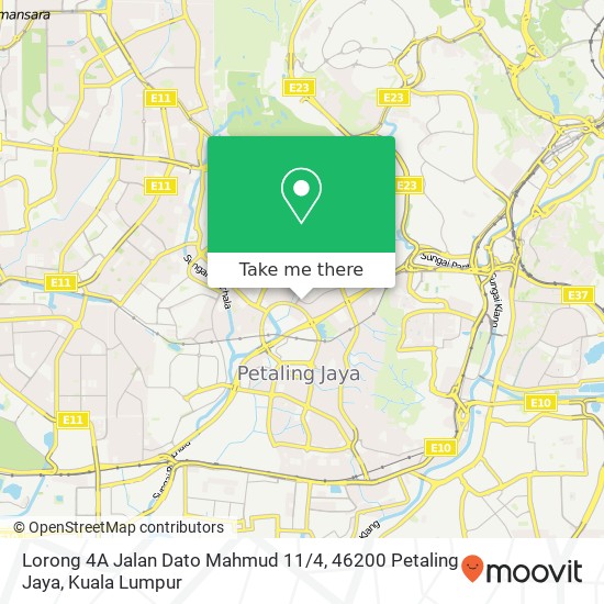 Lorong 4A Jalan Dato Mahmud 11 / 4, 46200 Petaling Jaya map