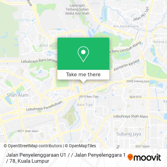 Jalan Penyelenggaraan U1 / / Jalan Penyelenggara 1 / 78 map
