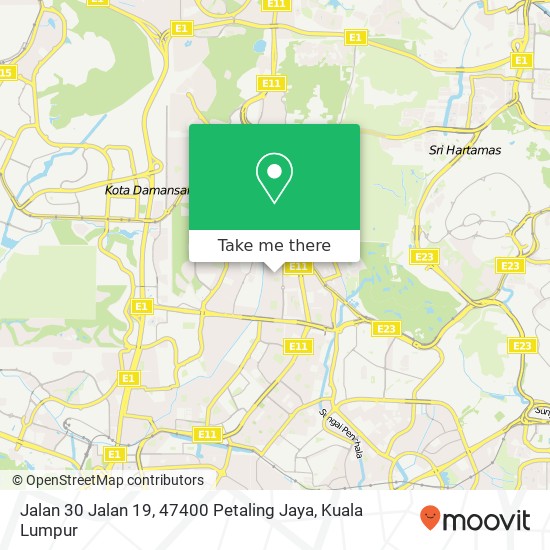 Peta Jalan 30 Jalan 19, 47400 Petaling Jaya