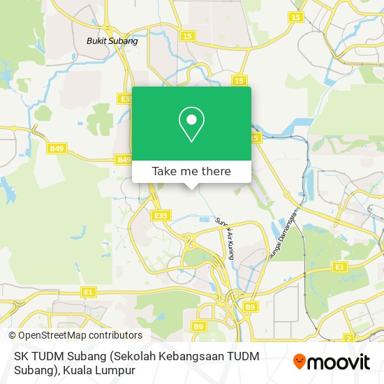 Peta SK TUDM Subang (Sekolah Kebangsaan TUDM Subang)
