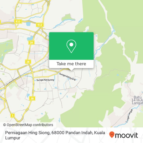 Perniagaan Hing Siong, 68000 Pandan Indah map