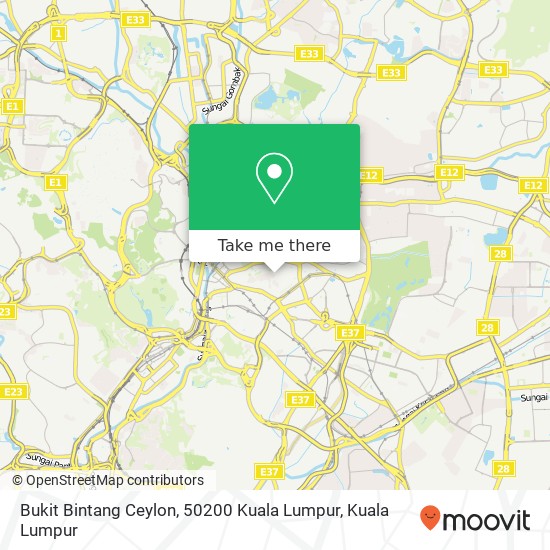 Peta Bukit Bintang Ceylon, 50200 Kuala Lumpur