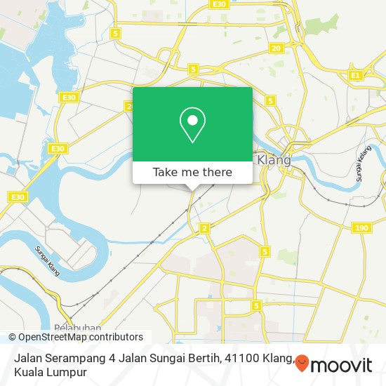 Peta Jalan Serampang 4 Jalan Sungai Bertih, 41100 Klang