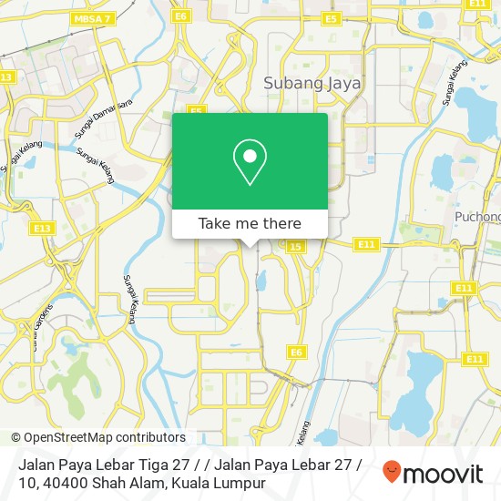 Peta Jalan Paya Lebar Tiga 27 / / Jalan Paya Lebar 27 / 10, 40400 Shah Alam