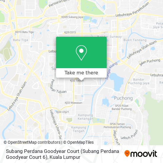 Subang Perdana Goodyear Court map