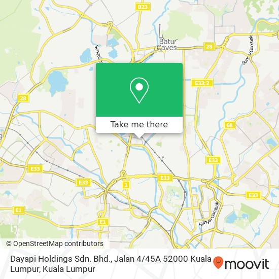 Dayapi Holdings Sdn. Bhd., Jalan 4 / 45A 52000 Kuala Lumpur map