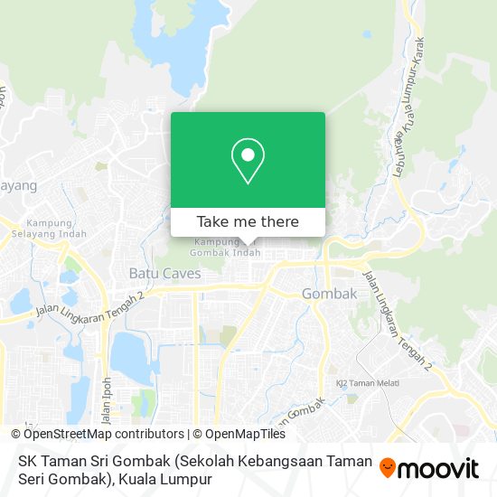 如何坐公交或单轨火车去Gombak的SK Taman Sri Gombak (Sekolah 