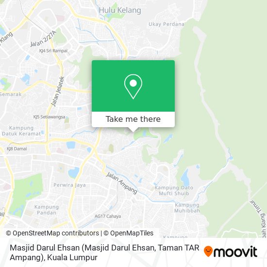 Peta Masjid Darul Ehsan (Masjid Darul Ehsan, Taman TAR Ampang)