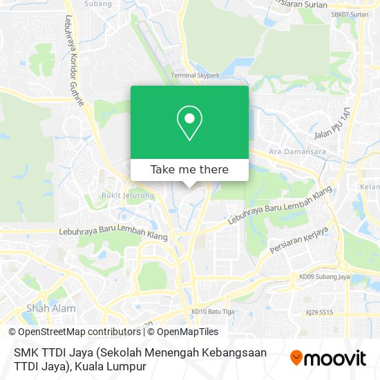 Peta SMK TTDI Jaya (Sekolah Menengah Kebangsaan TTDI Jaya)