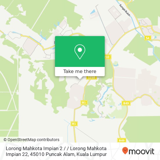 Peta Lorong Mahkota Impian 2 / / Lorong Mahkota Impian 22, 45010 Puncak Alam