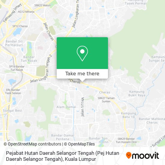 Pejabat Hutan Daerah Selangor Tengah map