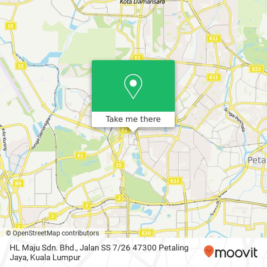 HL Maju Sdn. Bhd., Jalan SS 7 / 26 47300 Petaling Jaya map