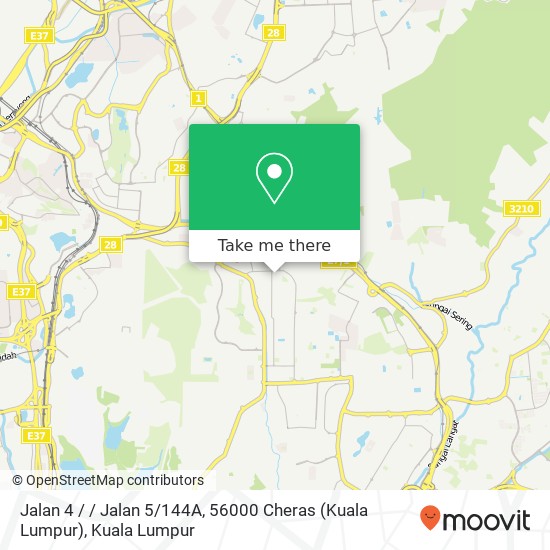 Peta Jalan 4 / / Jalan 5 / 144A, 56000 Cheras (Kuala Lumpur)