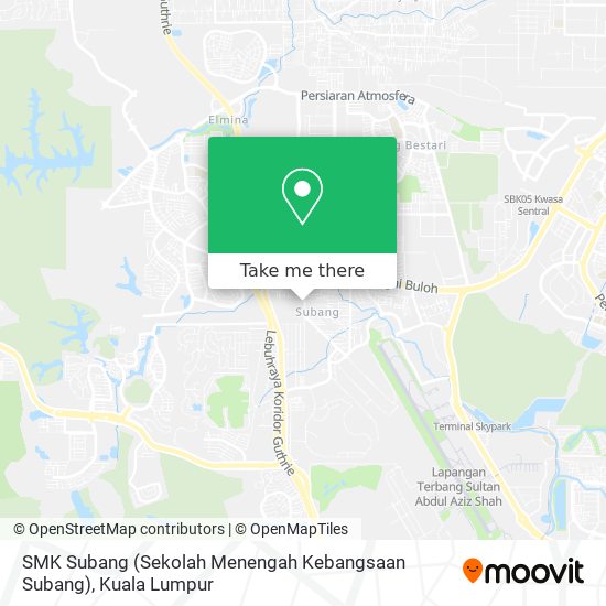 SMK Subang (Sekolah Menengah Kebangsaan Subang) map