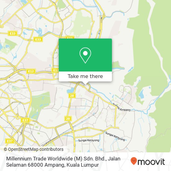 Millennium Trade Worldwide (M) Sdn. Bhd., Jalan Selaman 68000 Ampang map