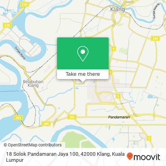 18 Solok Pandamaran Jaya 100, 42000 Klang map