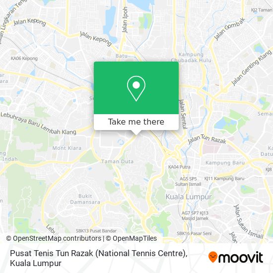 Pusat Tenis Tun Razak (National Tennis Centre) map