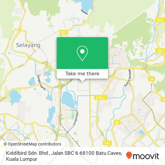 Kiddibird Sdn. Bhd., Jalan SBC 6 68100 Batu Caves map