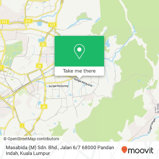 Masabida (M) Sdn. Bhd., Jalan 6 / 7 68000 Pandan Indah map