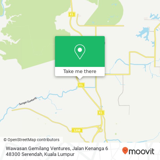 Peta Wawasan Gemilang Ventures, Jalan Kenanga 6 48300 Serendah