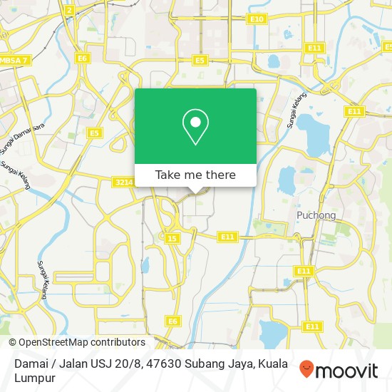 Peta Damai / Jalan USJ 20 / 8, 47630 Subang Jaya