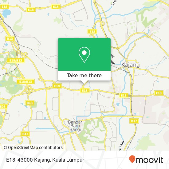 E18, 43000 Kajang map