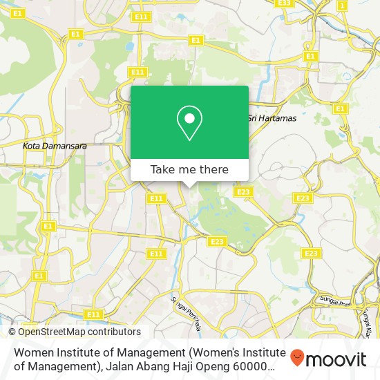 Peta Women Institute of Management (Women's Institute of Management), Jalan Abang Haji Openg 60000 Kuala Lumpur