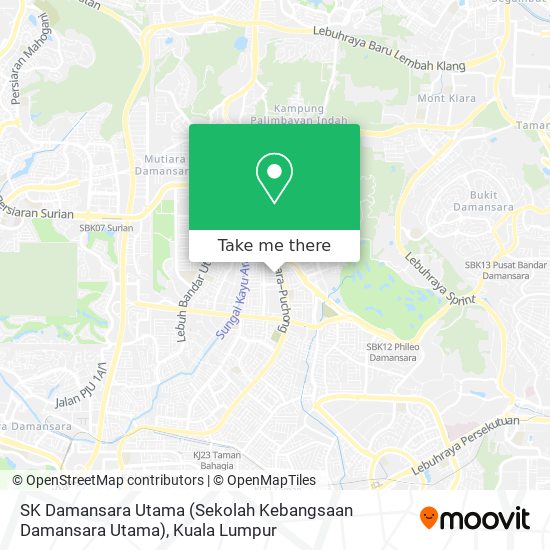 Peta SK Damansara Utama (Sekolah Kebangsaan Damansara Utama)