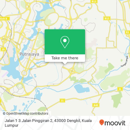 Jalan 1 3 Jalan Pinggiran 2, 43000 Dengkil map