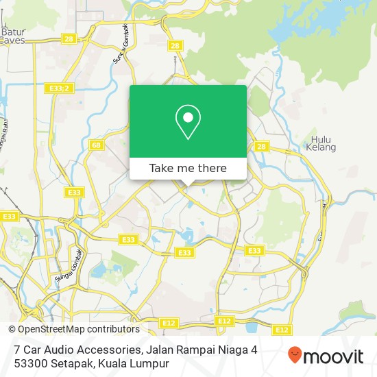 7 Car Audio Accessories, Jalan Rampai Niaga 4 53300 Setapak map