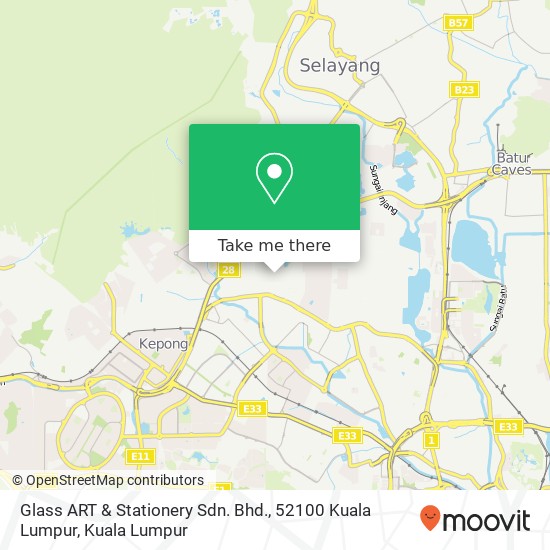 Glass ART & Stationery Sdn. Bhd., 52100 Kuala Lumpur map