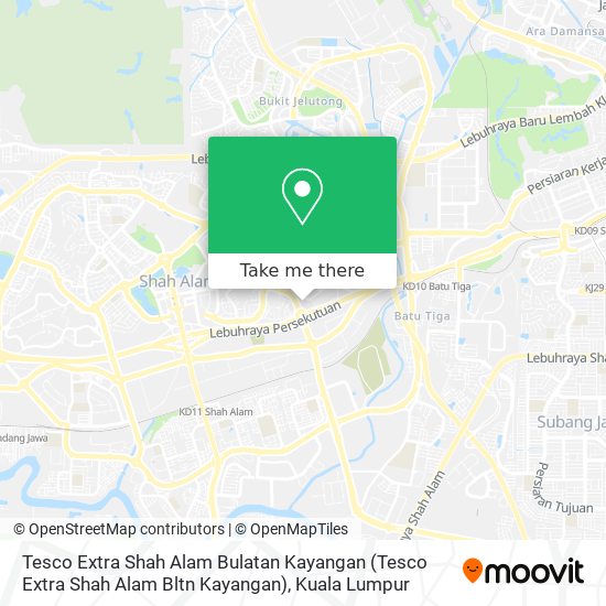 Tesco Extra Shah Alam Bulatan Kayangan map