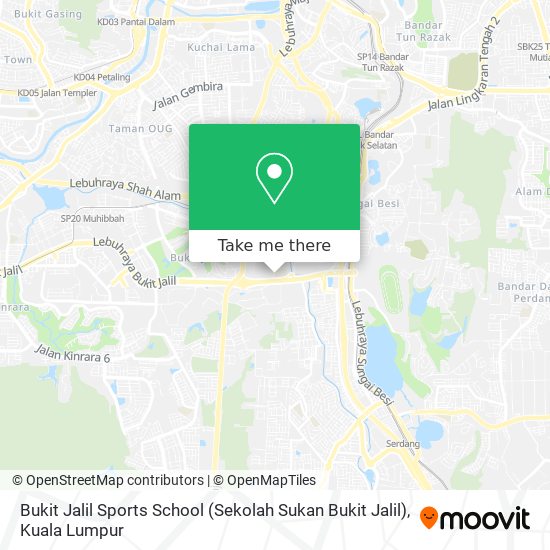 Peta Bukit Jalil Sports School (Sekolah Sukan Bukit Jalil)