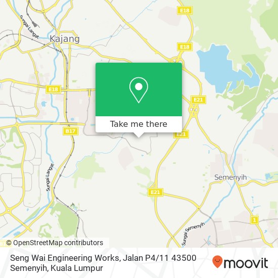Peta Seng Wai Engineering Works, Jalan P4 / 11 43500 Semenyih
