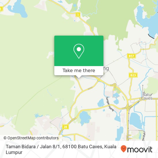 Peta Taman Bidara / Jalan 8 / 1, 68100 Batu Caves